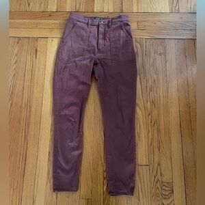 Abercrombie & Fitch Burgundy High Rise Skinny Ankle Jeans 28 6 Long